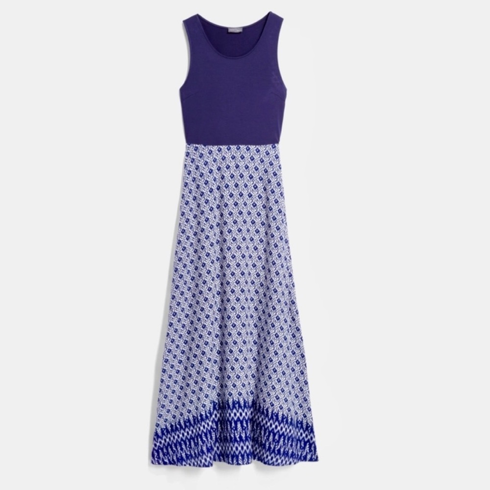 Market & Spruce Purple and White Maxi Dress